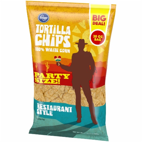 Kroger® Restaurant Style White Corn Party Size Tortilla Chips Perspective: right