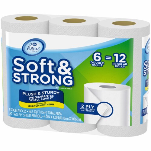 Kroger® Soft & Strong Toilet Paper Double Roll Perspective: right