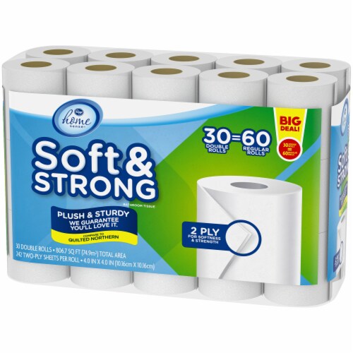 Kroger® Soft & Strong Toilet Paper Double Roll BIG DEAL! Perspective: right