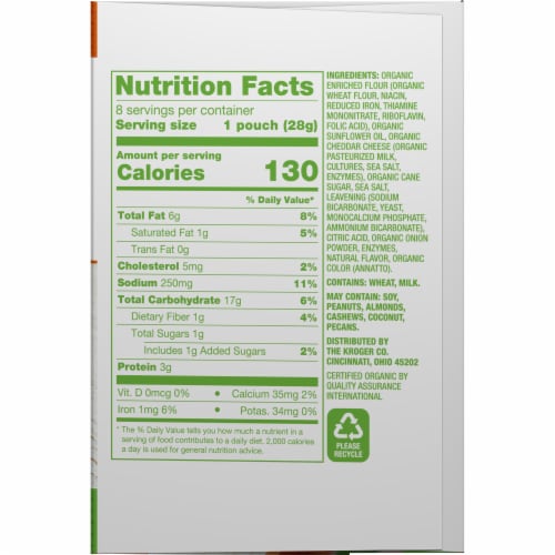Simple Truth Organic™ Cheddar Kangaroos Snack Crackers Perspective: right