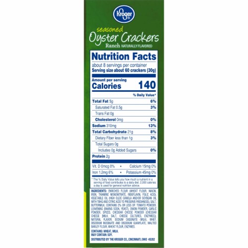 Kroger® Ranch Seasoned Oyster Crackers Perspective: right