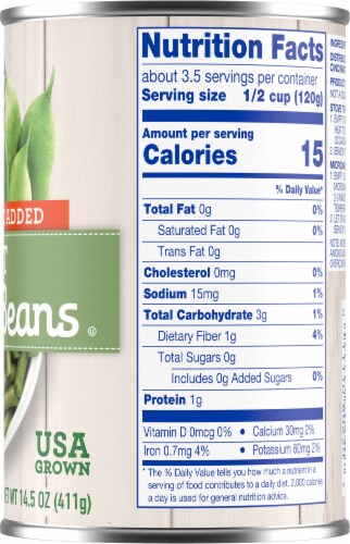Kroger® No Salt Added Cut Green Beans Perspective: right