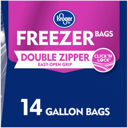 Kroger® Double Zipper Gallon Freezer Bags, 14 ct - Kroger