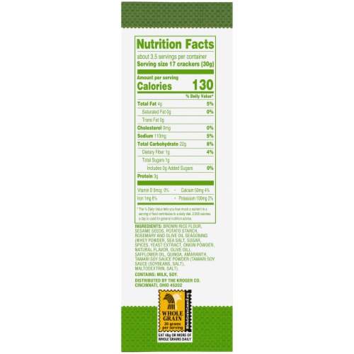 Simple Truth™ Rosemary & Olive Oil Multigrain Rice Crackers Perspective: right