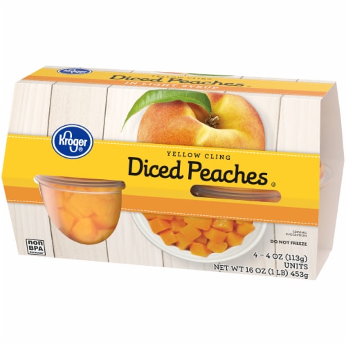 Kroger® Yellow Cling Diced Peach Cups in Light Syrup Perspective: right