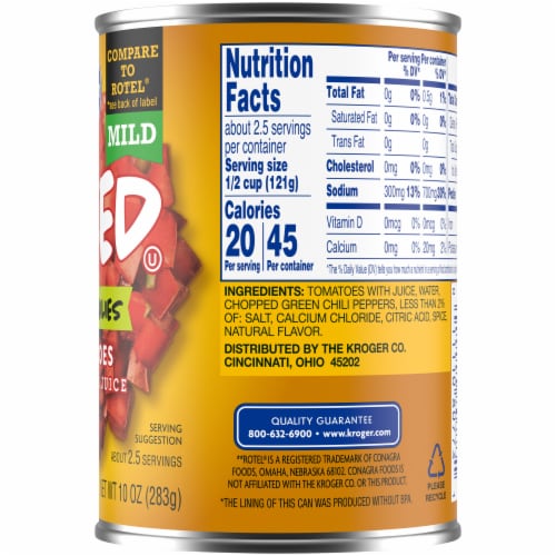 Kroger® Mild Diced Tomatoes with Green Chilies Perspective: right