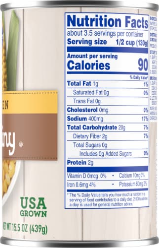 Kroger® Golden Hominy Perspective: right
