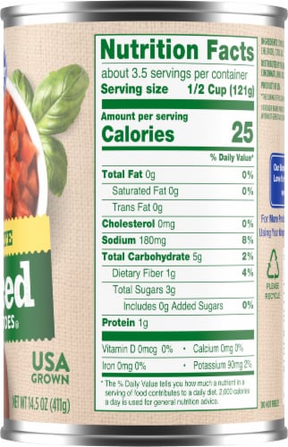 Kroger® Petite Diced Tomatoes in Tomato Juice Perspective: right