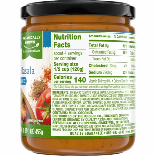 Simple Truth Organic™ Tikka Masala Simmer Sauce Perspective: right
