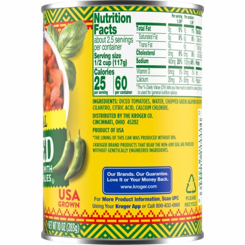 Kroger® Diced Tomatoes with Green Chilies Perspective: right