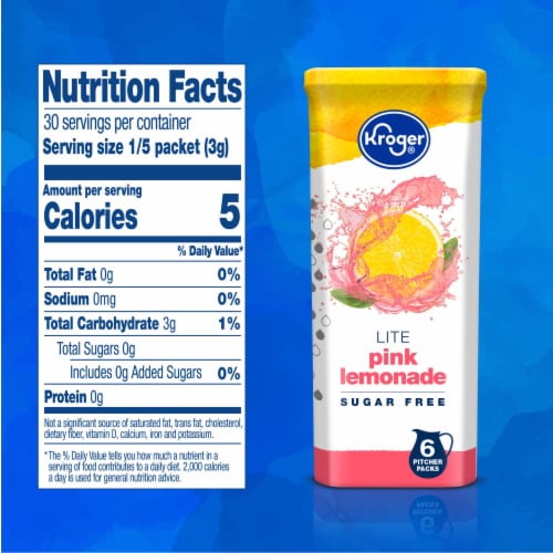 Kroger® Lite Pink Lemonade Instant Drink Mix Perspective: right