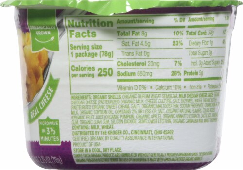 Simple Truth Organic® Deluxe Cheddar Shells & Cheese Cup Perspective: right