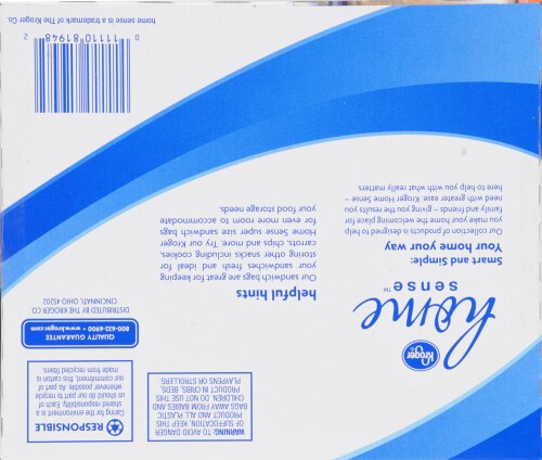 Kroger®  Recloseable Sandwich Bags Perspective: right