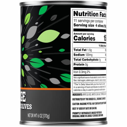 Kroger® Large Pitted Ripe Black Olives Perspective: right