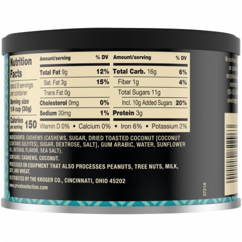 Private Selection® Salted Kettle Cooked Coconut Cashews Perspective: right