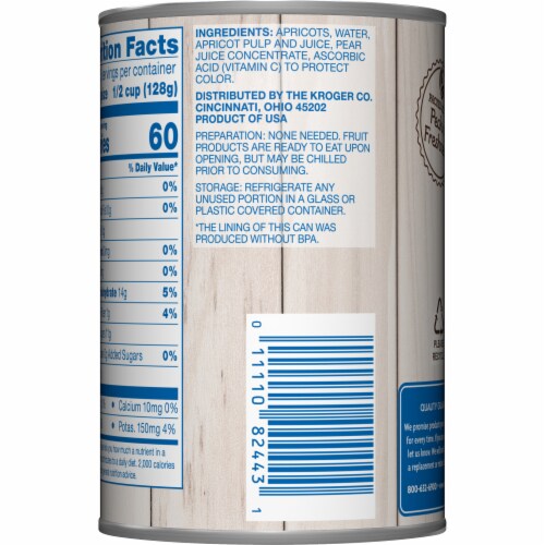 Kroger® Canned Apricot Halves in 100% Fruit Juice Perspective: right