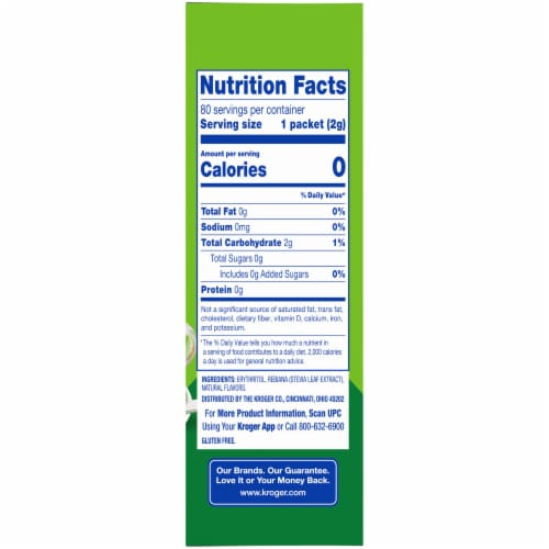 Kroger® Stevia Zero Calorie Sweetener Packets Perspective: right