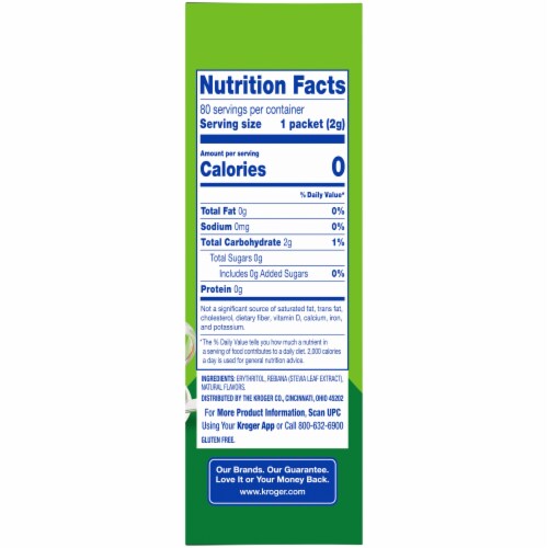 Kroger® Stevia Zero Calorie Sweetener Packets Perspective: right