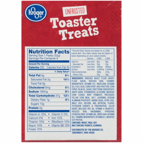 Kroger® Unfrosted Strawberry Toaster Treats 8 Count Perspective: right