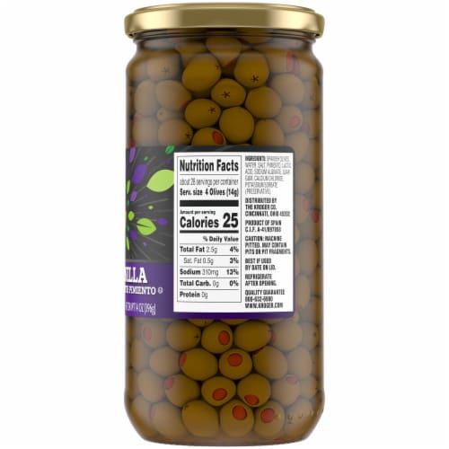 Kroger® Manzanilla Olives Stuffed with Pimiento Perspective: right