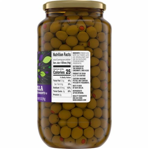 Kroger® Pimiento Stuffed Manzanilla Olives Perspective: right