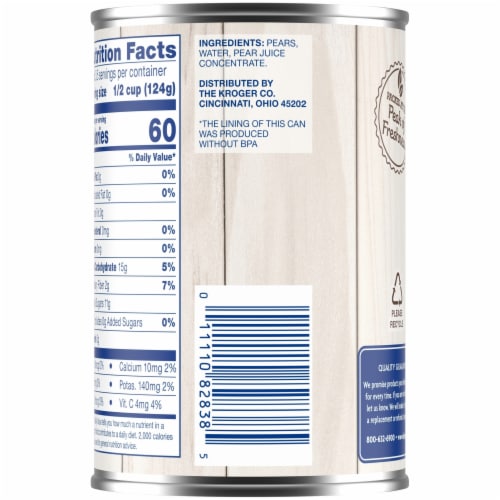 Kroger® Canned Pear Slices in Pear Juice Perspective: right