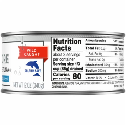 Kroger® Solid White Wild Caught Albacore Tuna in Water Perspective: right