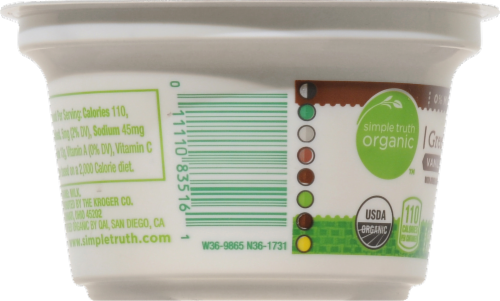 Simple Truth Organic™ Vanilla Bean Greek Nonfat Yogurt Perspective: right