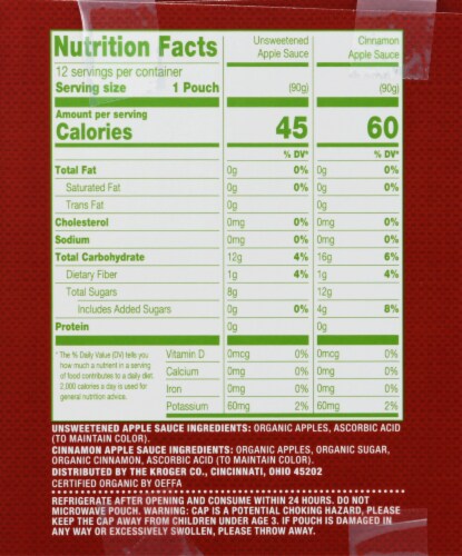 Simple Truth Organic® Applesauce Variety Pack BIG Deal! Perspective: right