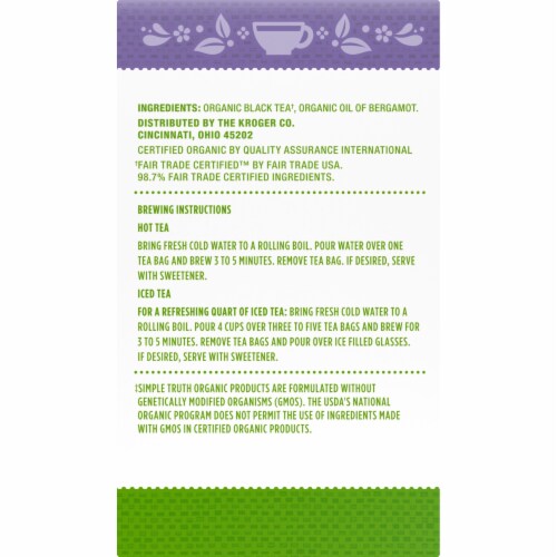 Simple Truth Organic™ Earl Grey Black Tea Bags Perspective: right