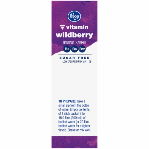 Kroger® Vitamin Zero Sugar Wildberry Drink Mix Packets Perspective: right