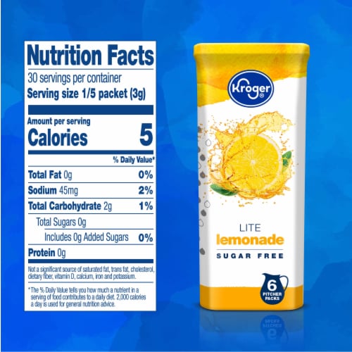 Kroger® Lite Lemonade Instant Drink Mix Packets Perspective: right