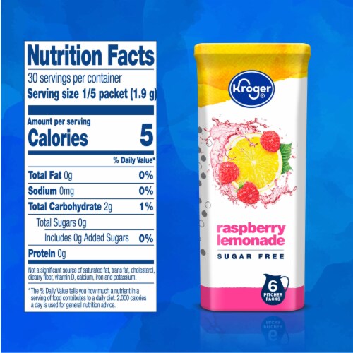 Kroger® Lite Raspberry Lemonade Instant Drink Mix Packets Perspective: right