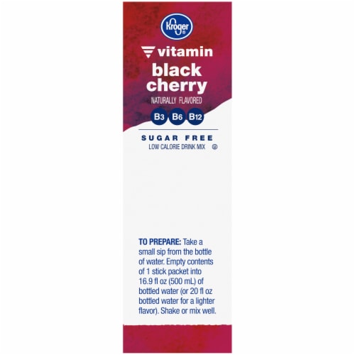 Kroger® Vitamin Black Cherry Sugar Free Drink Mix Packets Perspective: right