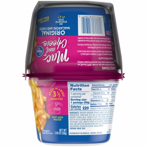 Kroger® Original Macaroni & Cheese Cups (4) 2.05 oz Package Perspective: right