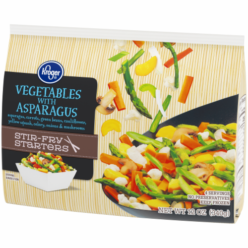 Kroger® Stir-Fry Starters Frozen Vegetables with Asparagus Perspective: right