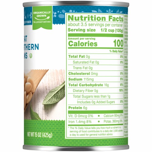Simple Truth Organic® Great Northern Beans Perspective: right