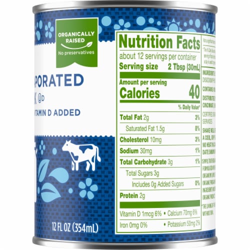 Simple Truth Organic™ Evaporated Milk with Vitamin D Perspective: right
