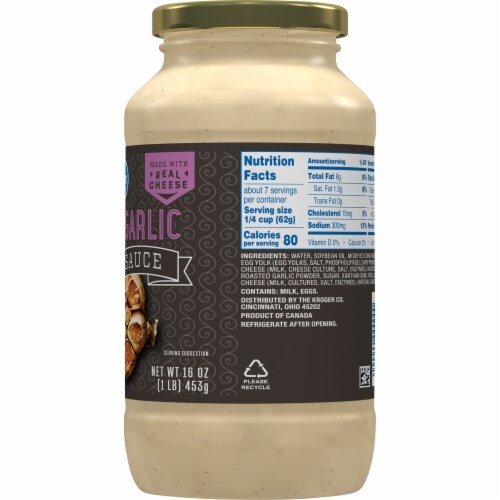 Kroger® Roasted Garlic Alfredo Sauce Perspective: right