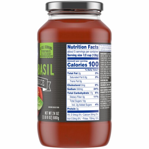 Kroger® Tomato & Basil Pasta Sauce Perspective: right