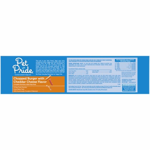 Pet Pride® Chopped Burger with Cheddar Cheese Flavor Adult Dry Dog Food Perspective: right