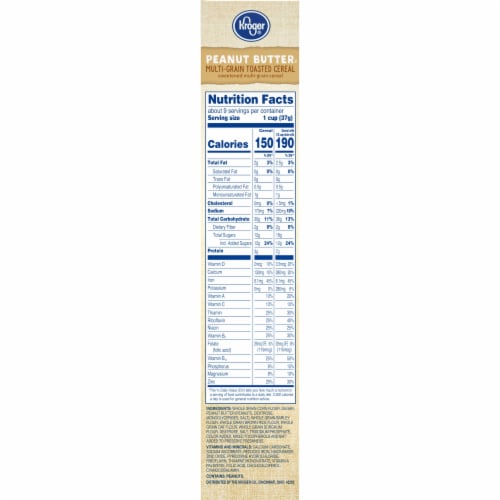 Kroger® Peanut Butter MultiGrain Toasted Cereal, 11.3 oz Kroger