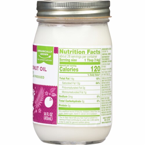 Simple Truth Organic® Refined Expeller Pressed Coconut Oil Perspective: right