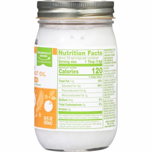 Simple Truth Organic® Unrefined Cold Pressed Virgin Coconut Oil Perspective: right