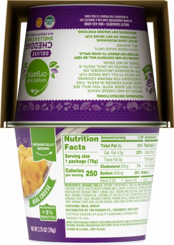 Simple Truth Organic® Deluxe Cheddar Shells & Cheese Bowls Perspective: right