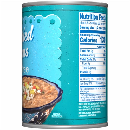 Kroger® Fat Free Refried Beans Perspective: right