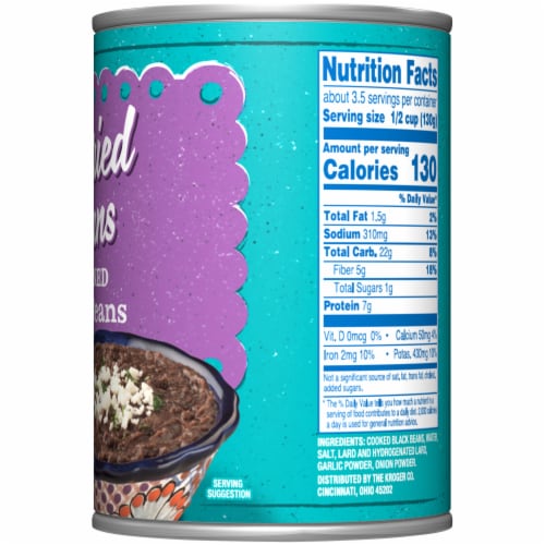 Kroger® Seasoned Refried Black Beans Perspective: right