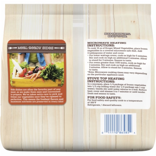 Kroger® Meal-Ready Sides Frozen Mixed Vegetables Perspective: right