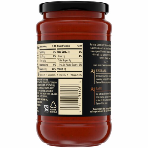 Private Selection® Heirloom Marinara Vine-Ripened Tomato Sauce Perspective: right