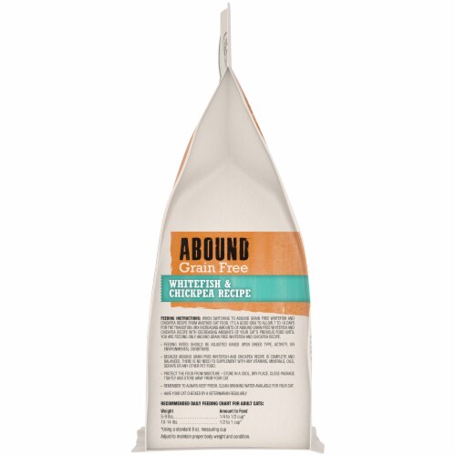 Abound® Grain Free Whitefish & Chickpea Recipe Adult Dry Cat Food Perspective: right